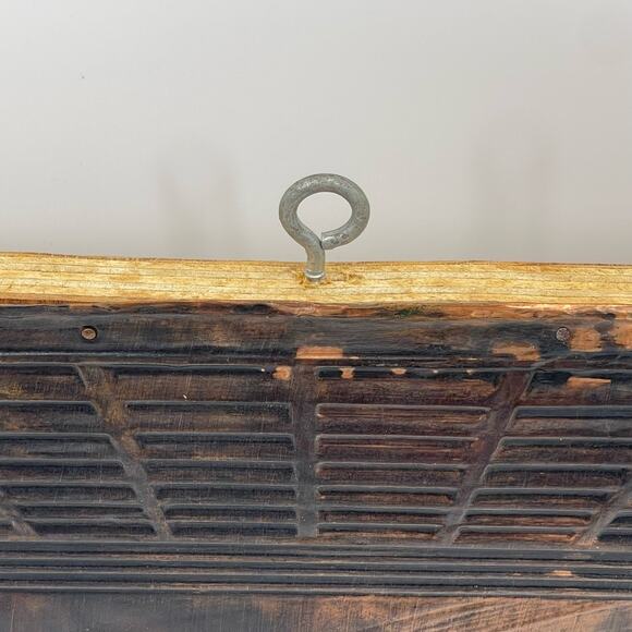 Embossed LAST SUPPER on Copper Tin 20x11 inches Mounted Nailed on Wood Vintage - Picture 6 of 15